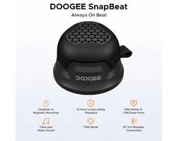 Mosh Stories Bluetooth Speaker - Waterproof – Draagbare Speaker - Met Stereo Geluid - Mini Speaker - Dubbele Verbinding - Zwart