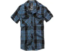 Brandit - Roadstar indigo checked Overhemd - M - Blauw