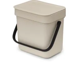Brabantia Sort & Go Bac à déchets de plan de travail - 3 litres - Soft Beige