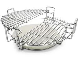 Système de cuisson modulaire à niveaux ajustables en acier inoxydable Patton pour kamado 15-16"