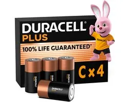 Duracell Plus C - alkaline batterijen - 1,5V, MN1400 - 4 stuks