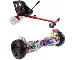 Altrado - Hoverboard + Hoverkart – Purple Multicolour - 8.5 inch Off-Road - 15 km/h - 10km bereik - Bluetooth speaker - Oxboard - Hoverboards