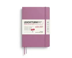 Leuchtturm1917 - 2026/2027 - 18 maanden - Academic Week Planner - Academische week agenda - Dusty Rose - Harde kaft - A5 formaat - 15x21cm - Medium