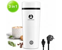Apeiron® 3 in 1 Reis Waterkoker - 350 ML - Draagbare Mini Thermosfles - Auto & Camping - Kleine Water Koker - Geschikt Voor Babyvoeding
