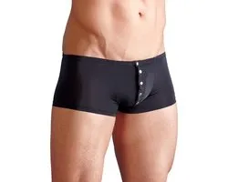 Heren Boxer met Drukknoopjes - Zwart Small