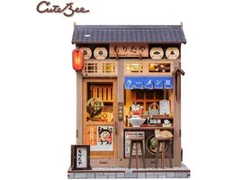 CuteBee - Book Nook - DIY Miniature Maisons - Modelbouwpakket - Wooden Modelbouw - Adolescents (14+) - Adultes - Wooden Boekensteun - Morita-Ya (CWGC205)