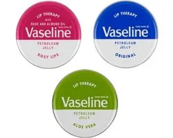 Vaseline lip therapy - 3 delig - Rosy lips, Aloe vera en Original
