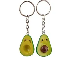 Sleutelhanger Avocado Set - Kawaii Accessoires - Tassen Versieren - Set van Twee - 30 Gram - Groen