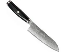 Couteau de chef Yaxell Super Gou Ypsilon Santoku - Damas 193 couches, acier SG2, lame 16,5 cm