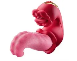 Vibromasseur de langue JeBo® avec Satisfyer - Vibromasseur de langue léchant - Vibromasseur de fellation - Vibromasseur de stimulation orale réaliste - Stimulateur de clitoris - Siliconen - Livre électronique JeBo® inclus