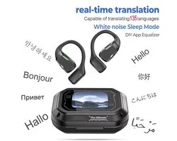 Écouteurs Bluetooth sans fil avec microphone - écouteurs de sport étanches IPX5, casque de jeu avec support ASMR et fonction de traduction, idéal pour courir et appeler