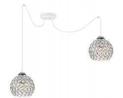 Light Home Spider Crystal 2220/2/C – Suspension Plafond – Design Araignée – Chromé & Cristal – LED E27 – Réglable – Glamour Moderne