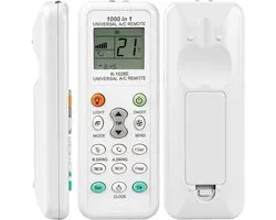 Télécommande universelle 1000 en 1 pour climatiseurs avec écran LED, compatible avec LG, Gree, Midea, Samsung, Toshiba, Haier, Sharp, Bosch, Panasonic, Daikin, Hitachi et autres marques de climatiseurs.