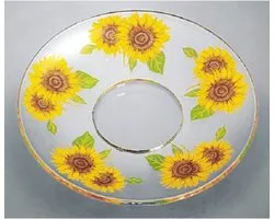 Bobeches van glas zonnebloem 2 stuks