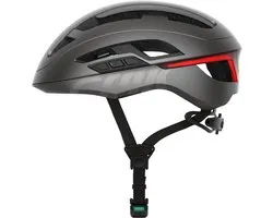 CRNK Angler Alpha Bluetooth Fietshelm - LED verlichting – Lichtgewicht – 340 gram – Magnetische sluiting - Maat M - Kleur Metallic Black