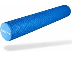 Matchu Sports - Foamroller 90 cm - Medium Hardheid - EVA Foam - Massageroller - Fitness - Yoga - Pilates - Mobiliteit - Blauw