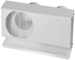 Pluggit Weerbestendig rooster DN150, dubbel, staalplaat, wit, hartafstand 230 mm, WSG150D