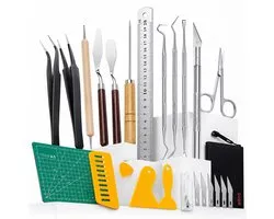 BOTC Vinyl Snijset 28 Stuks – Complete Plottergereedschap Set met A5 Snijmat, Weeding Tools, Scalpelset & Hobbymes – Voor Cricut, Silhouette Cameo, Vinylfolie & Knutselprojecten