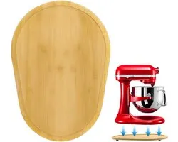 Plaque Glissante en Bamboe pour Robot Ménager KitchenAid 5-8 Litres - Accessoire Mixeur Protecteur