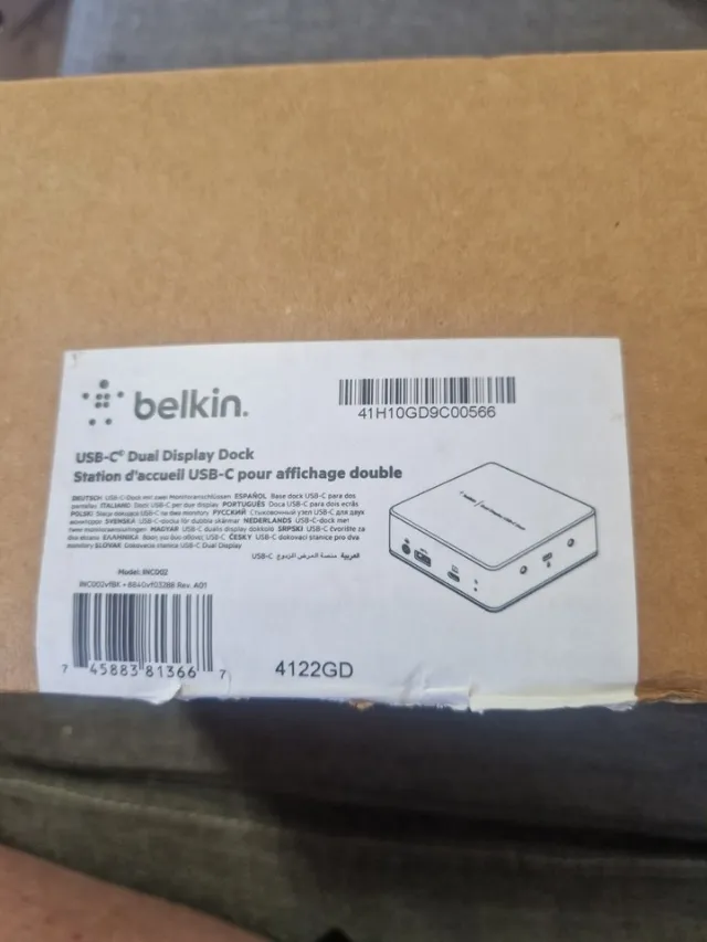 Belkin Station d’accueil USB-C Dual Display Dock INC002vfBK HDMI Ethernet Noir