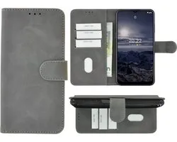 MoDo hoesje Geschikt voor Nokia G11/ G21 - Kunstleer Book Case - Grijs