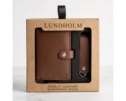 Lundholm Örebro leren pasjeshouder, RFID, cadeauset heren