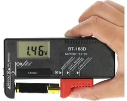 Batterij Tester | Universele Digitale LCD Batterij Checker | AA-AAA-C D-9V-1.5V-Knoopcel | Batterij Voltage Tester BT-168D