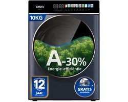 CHiQ CW106581AX - Wasmachine - 10 KG - Gratis installatie - Space Pro - A-30% - 13.5 Inch Led-Touchscreen - 12 programma's - AI Smart - Stoomwassen & Quick Wash - 12 jaar garantie op motor