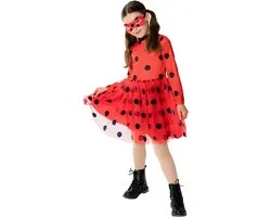 Miraculous Ladybug Kinderkostuum - Rubies - Maat 3-4 Jaar