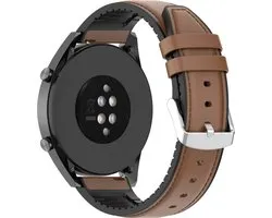 Bracelet en cuir - avec intérieur en silicone - adapté pour Garmin Venu 2 / Venu 3 / Vivoactive 4 / Forerunner 255 / 265 - marron