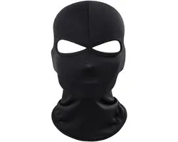 Bivakmuts - Gezichtsmasker - Balaclava - Mask - Helmmuts - Winddicht - Wintermasker - Ski/Motor/Outdoor masker - Nekwarmer/halswarmer - Universeel - Zwart - Jonyx