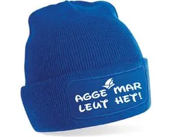 MUTS - AGGE MAR LEUT HET - BLAUW met WIT - CARNAVAL one size fits all - Specialties By Eizook