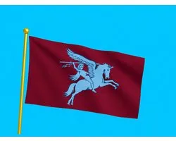 Airborne Pegasus Vlag 70 x 100 cm | Authentieke Uitvoering | 160 Grams Spun Polyester