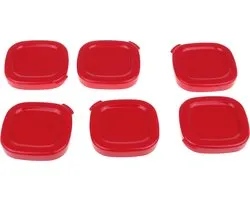 SEB - Deksel Yoghurtpotje - Vierkant Rood - 6ST. - SS1530000653