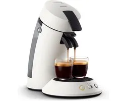 Machine à café à dosettes Senseo Original Plus - Douce et intense - Infusion 1 ou 2 tasses - 0,7 Litre - Finition mate - Sélection de l'intensité - Wit