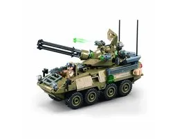 Sluban Army OEF Stryker ADS bouwspeelgoed kinderen vanaf 6 jaar – Constructiespeelgoed modelbouw – bouwdoos met 320 bouwstenen – M38-B1258