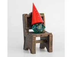 Lapi Toys - Dungeons and Dragons Dice Jail Dunce - DnD - D&D - Dice Prison - Chaise & Chapeau - Résine - Couleur bronze