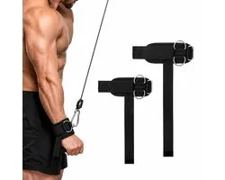Consumerce® 2-en-1 Sangles de levage et manchettes de fitness - Medium - Manchette de poignet - Accessoires de gym - Crochets de câble de cheville - Appareil de musculation - Sangle de cheville Kickback