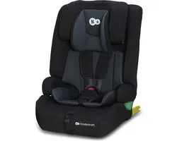 Kinderkraft SAFETY FIX2 I-SIZE - Siège auto 76-150 cm - 9-36 kg - Siège profond - Appui-tête réglable - Systèmes de sécurité - Facile à nettoyer - Groupe 1/2/3 - Jusqu'à 12 ans - Noir