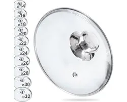 Orion Deksel Glas - 18 cm - Vaatwasserbestendig - Transparant