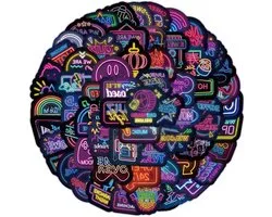 Neon Graffiti Stickers - Waterproof Vinyl Decals - Creatieve Decoratie - 100 Stuks Voordeel - 5 x 5 cm