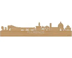 Skyline Florence Bamboe hout - 80 cm - Woondecoratie - Wanddecoratie - Meer steden beschikbaar - Woonkamer idee - City Art - Steden kunst - Cadeau voor hem - Cadeau voor haar - Jubileum - Trouwerij - WoodWideCities
