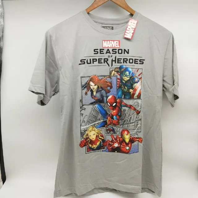 Marvel T-shirt homme gris taille S manches courtes « Season of Super Heroes »