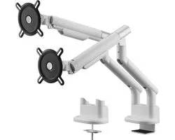 Monitor arm 2 schermen universeel- draaien en kantelen - One For All DM7220 - 13 t/m 35 inch - 228 tot 548 mm van het bureau - max. 9 kg - VESA 100x100