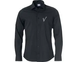 Security / Beveiliging kleding - Clique - Overhemd / Blouse inclusief borstlogo (V-tje) - Zwart - Maat S - VOOR PROFESSIONALS
