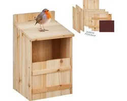 nestkast bouwpakket - half open - roodborstjes - kwikstaartjes - hangend - hout