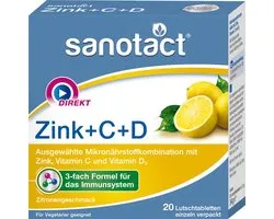Zuigtabletten Zink + C + D  - 20 Tabletten