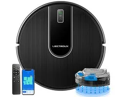LIECTROUX N7S-U – Robot Aspirateur et Laveur 2-en-1 avec Navigation Gyroscopique, 5200 mAh, Commande App/Alexa/Google