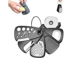 1 pièce - Ensemble d'ustensiles de cuisine - 6 en 1 - épluche-épices - râpe à ail et hachoir - Ensemble de cuisine - Compact - Gadget de cuisine - Facile à ranger - Gadgets de cuisine