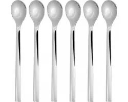 WMF Nuova - Latte Macchiato Lepels - 6-delig - 19 cm - RVS - Vaatwasserbestendig
